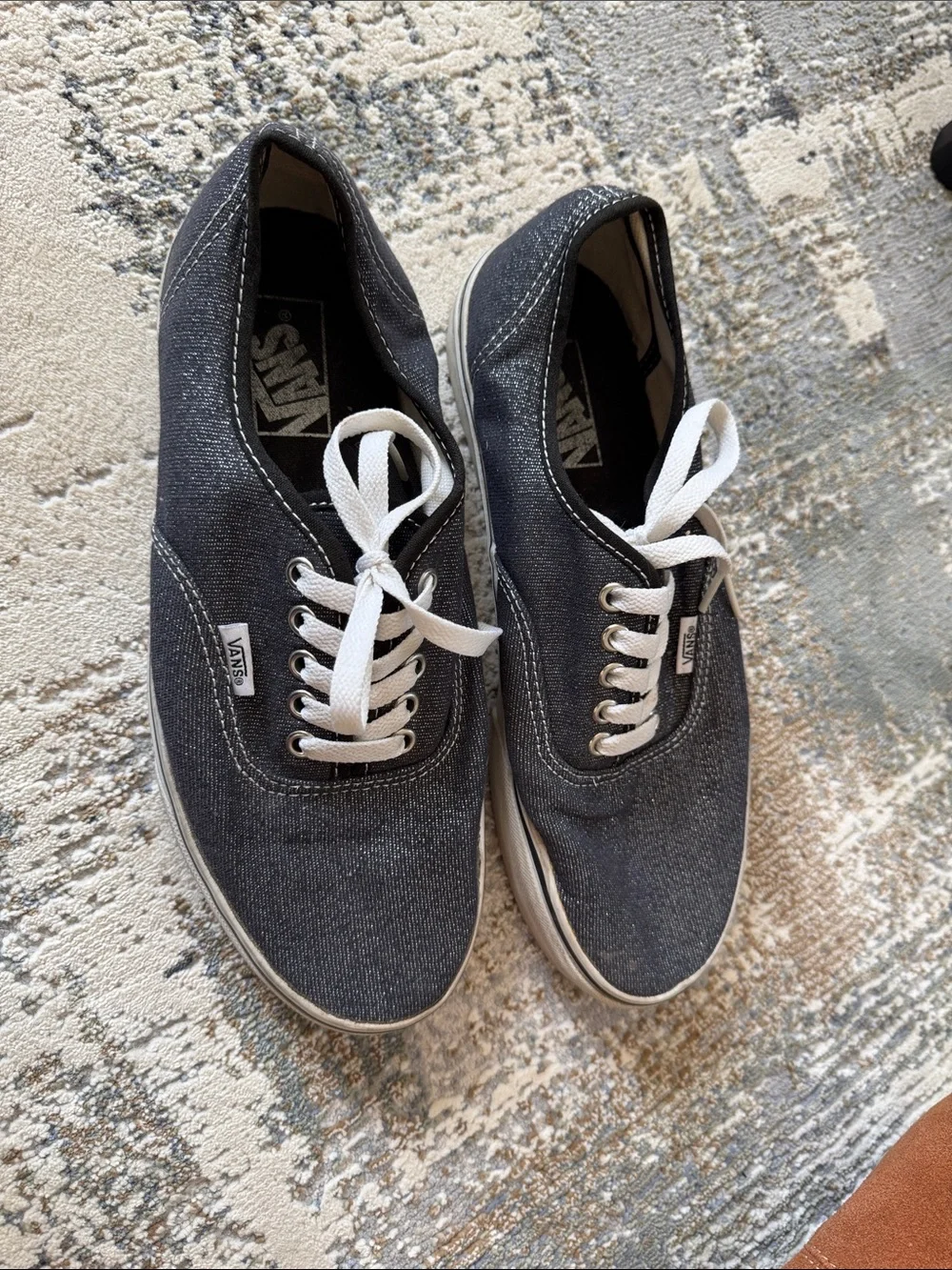 Vans Black Canvas Low-Top Sneakers with White Laces